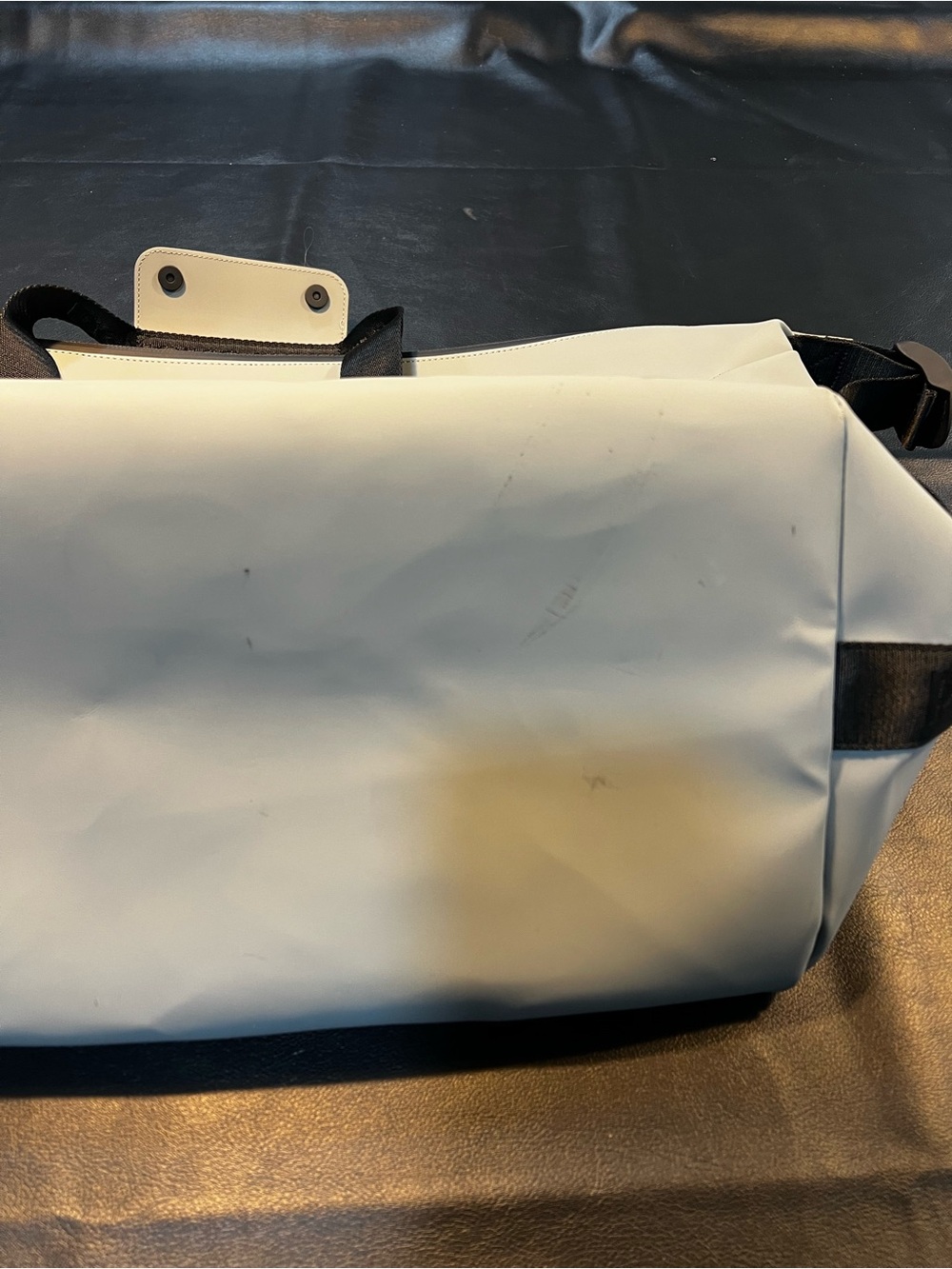 Psycho Bunny Gray Rubberized Duffle Weekender Bag - Picture 7 of 7